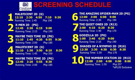 sm cinema megamall schedule